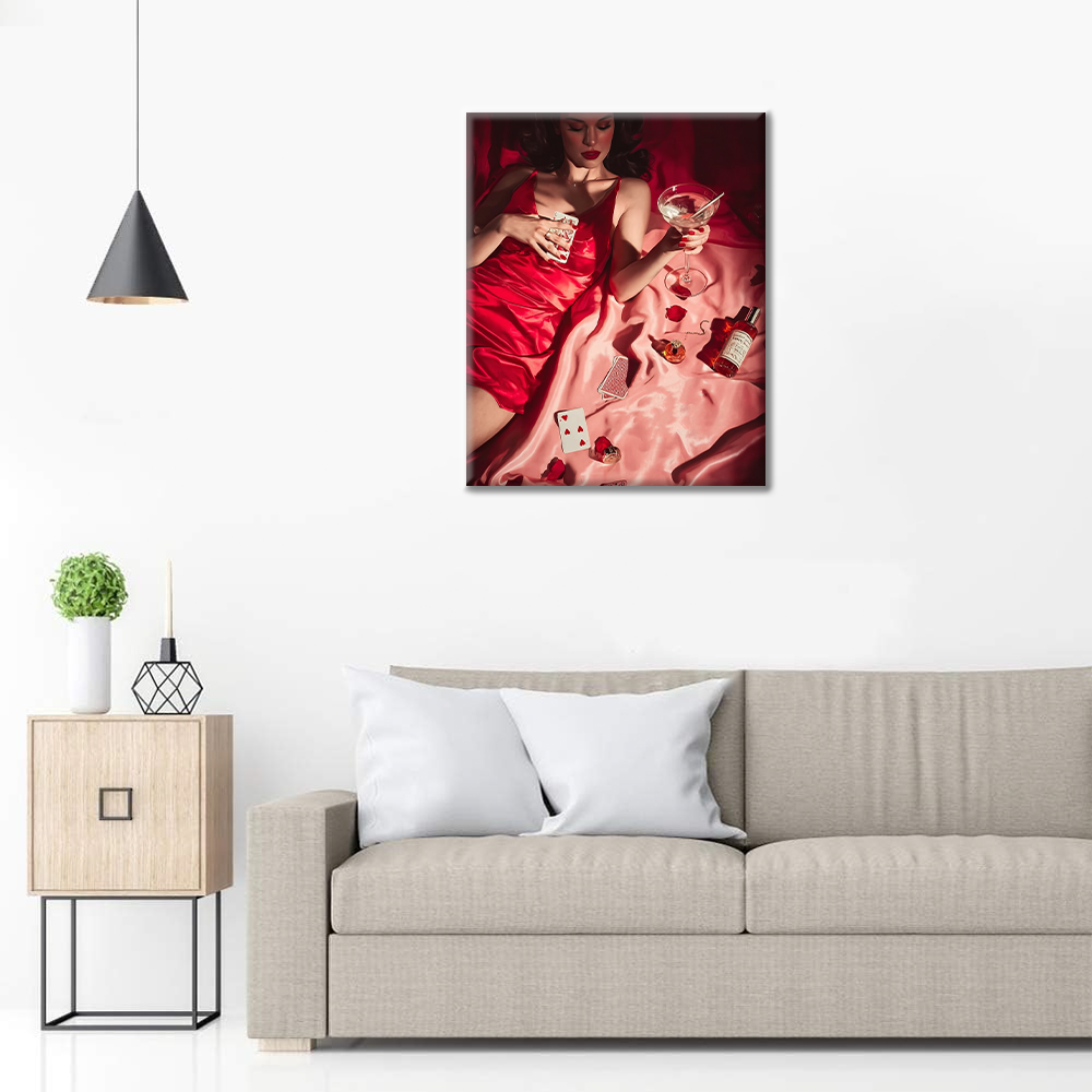 Poker och drinkar - Måla efter siffror