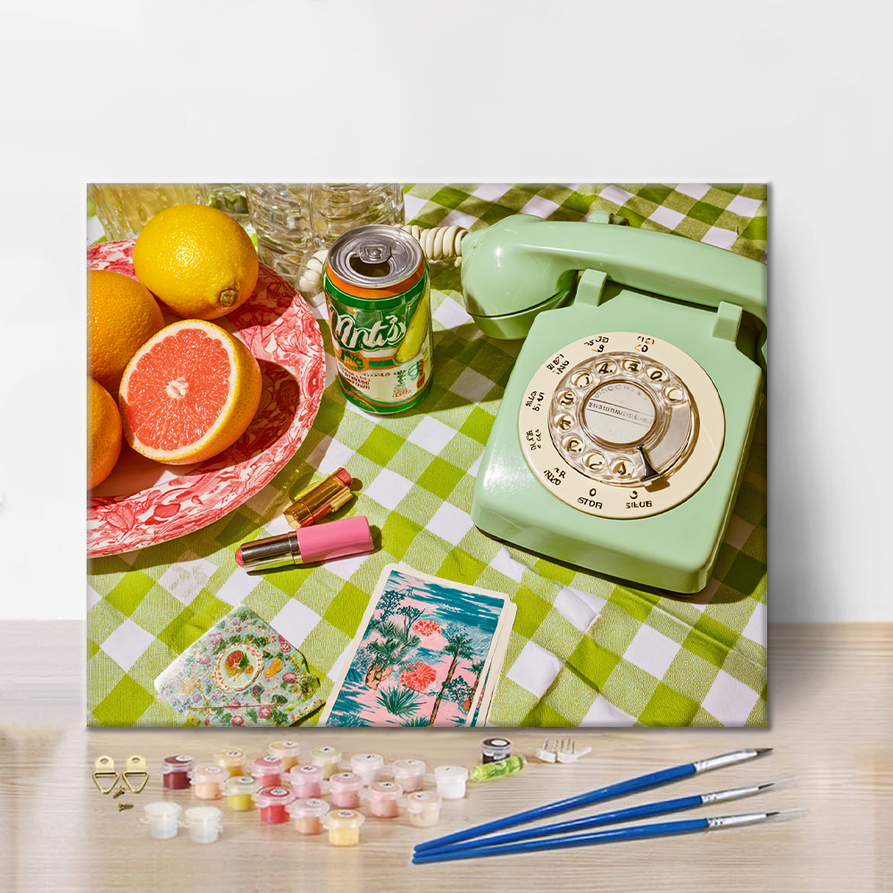 Retro Telefon - Måla efter siffror