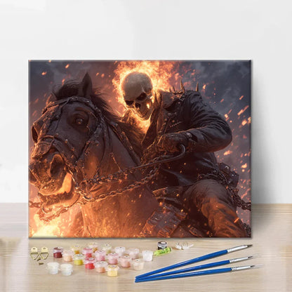 Spökriddare - Måla efter siffror