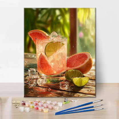 Grapefrukt Fizz - Måla efter siffror