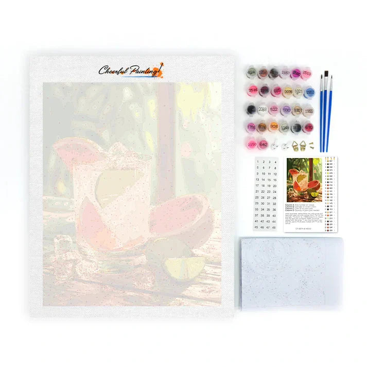 Grapefrukt Fizz - Måla efter siffror