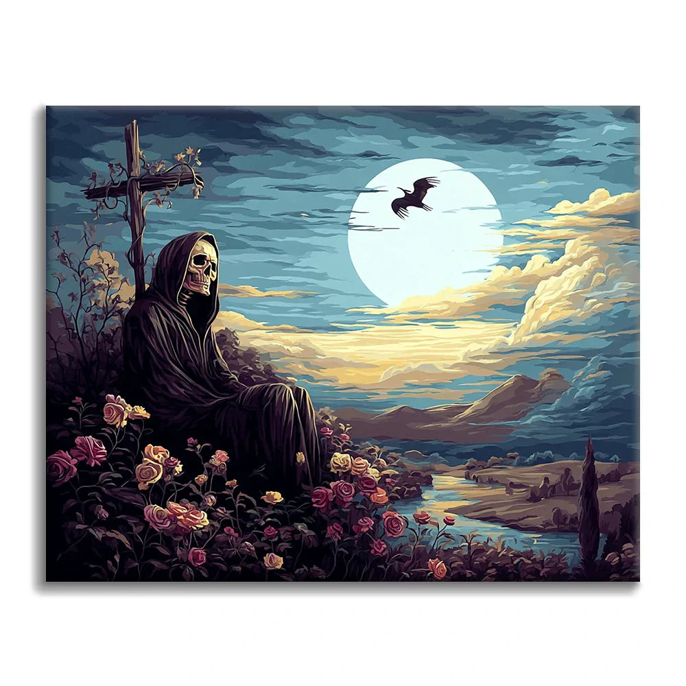 Kyrkogårdsvaktare - Måla efter siffror