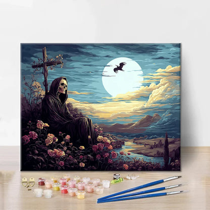 Kyrkogårdsvaktare - Måla efter siffror