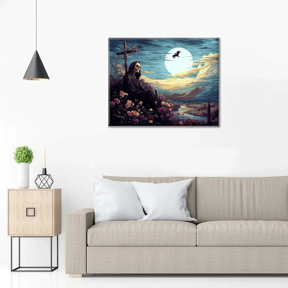 Kyrkogårdsvaktare - Måla efter siffror