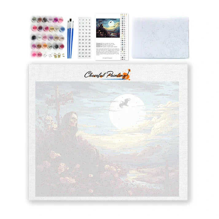 Kyrkogårdsvaktare - Måla efter siffror