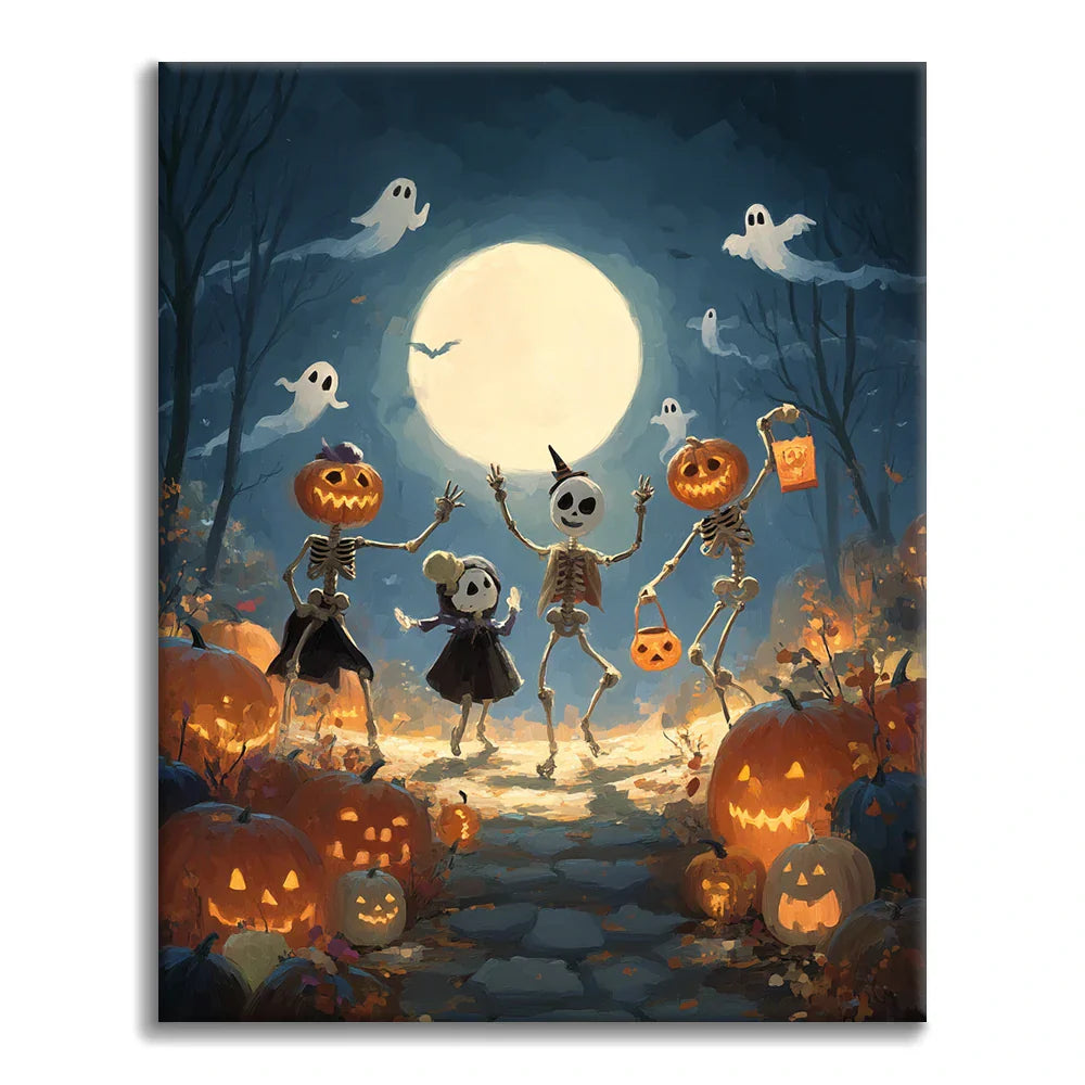 Halloween-boll - Måla efter siffror