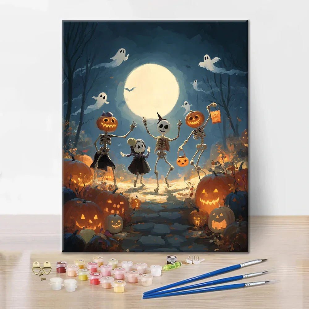 Halloween-boll - Måla efter siffror