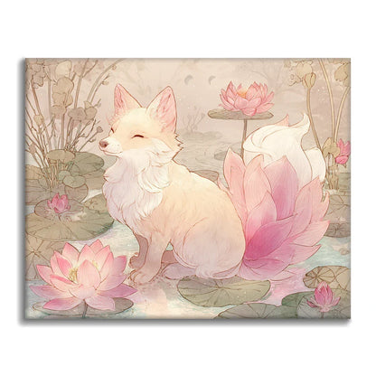 Lotusroträv - Måla efter siffror