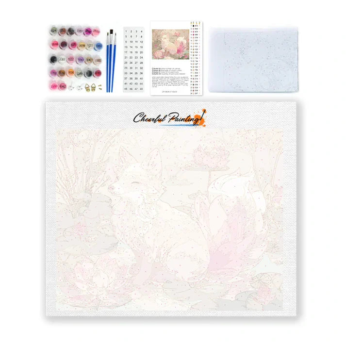 Lotusroträv - Måla efter siffror