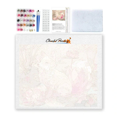 Lotusroträv - Måla efter siffror