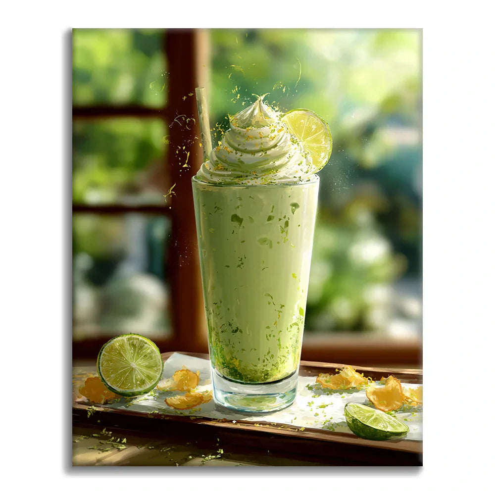Matcha Smoothie - Måla efter siffror