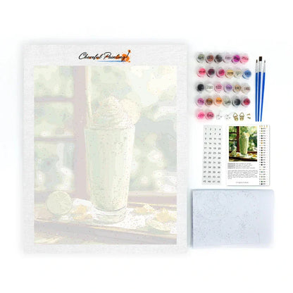 Matcha Smoothie - Måla efter siffror