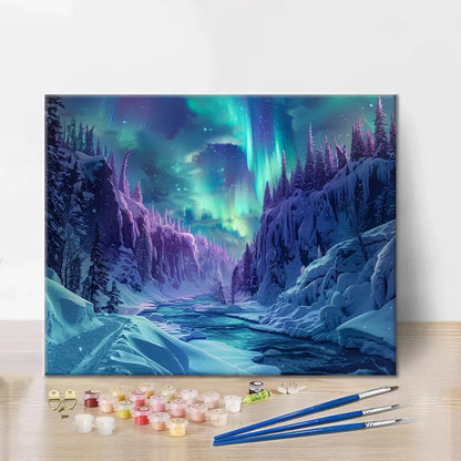 Norrsken - Måla efter siffror