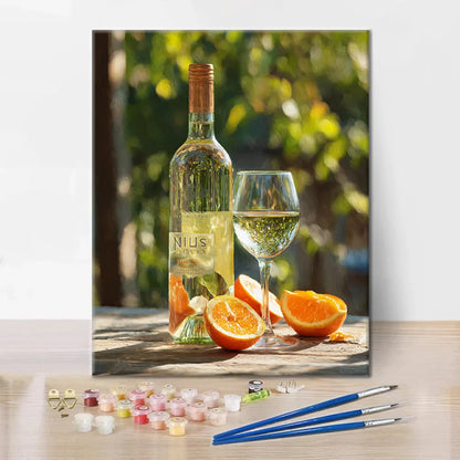 Apelsinvin - Måla efter siffror