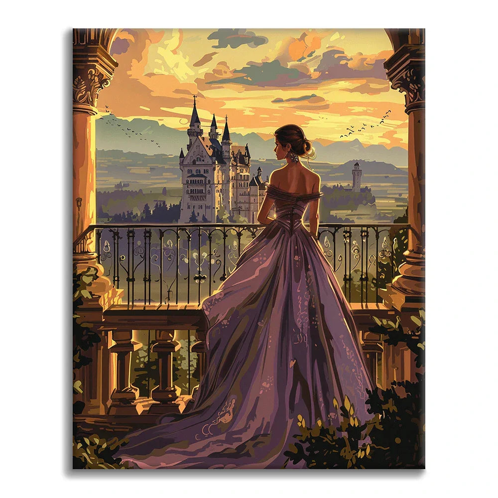 Prinsessan på slottet - Måla efter siffror