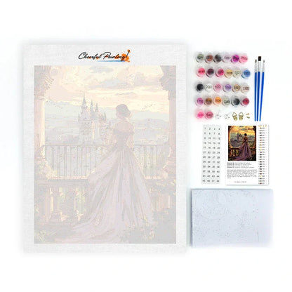 Prinsessan på slottet - Måla efter siffror