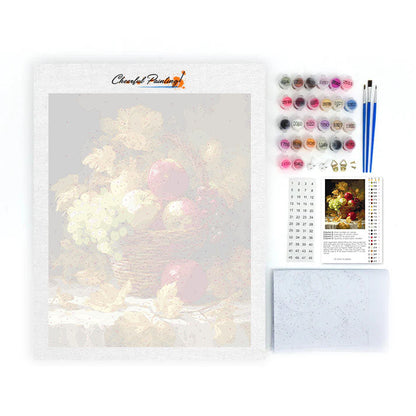 Höstfruktkorg - Måla efter siffror