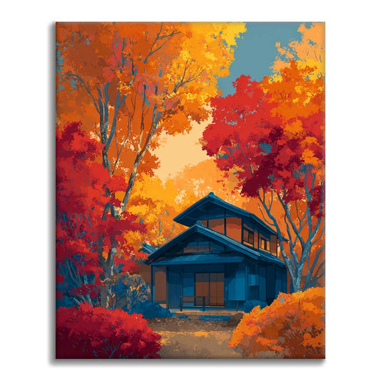 Höstharmoni - Måla efter siffror