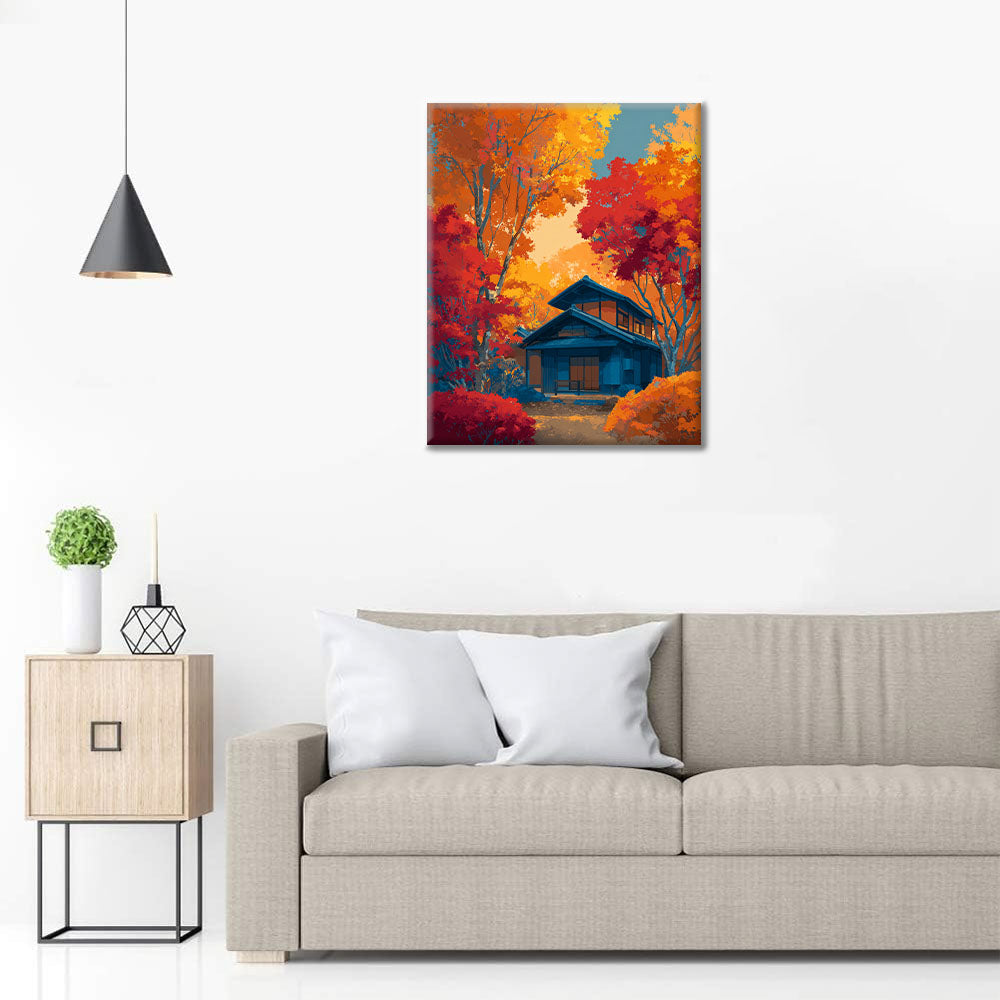 Höstharmoni - Måla efter siffror