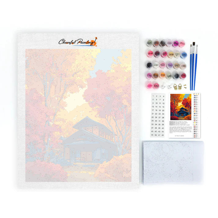 Höstharmoni - Måla efter siffror