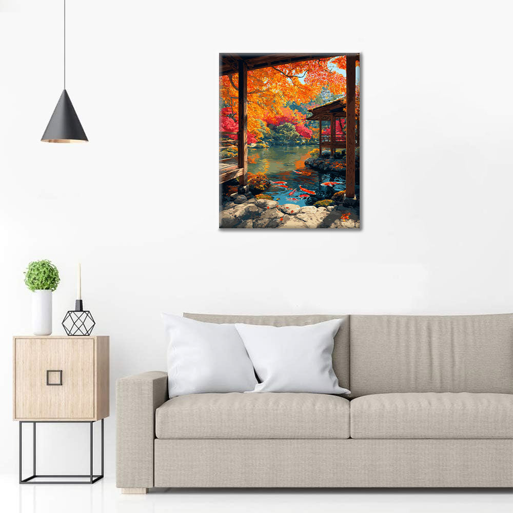 Höstreflektioner - Måla efter siffror