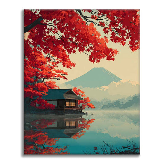 Höstsans lugn - Måla efter siffror