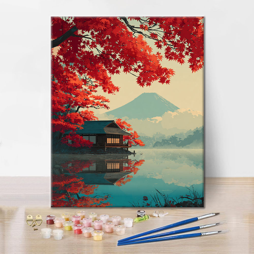 Höstsans lugn - Måla efter siffror