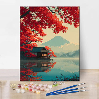 Höstsans lugn - Måla efter siffror