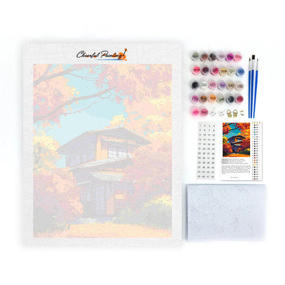 Höstens omfamning - Måla efter siffror