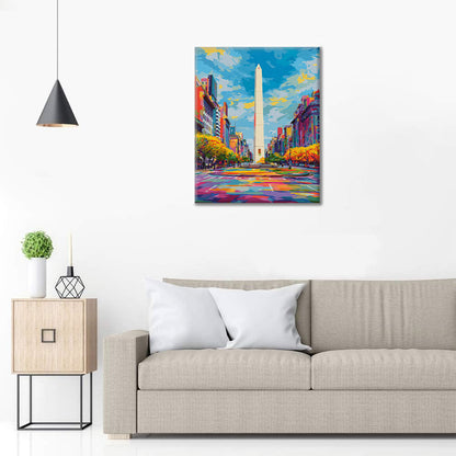 Buenos Aires obelisk - Måla efter siffror