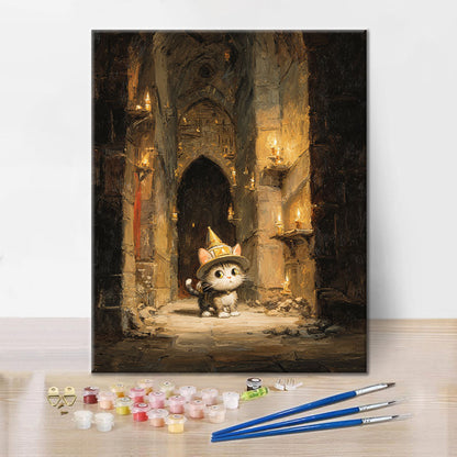 Kattens äventyr - Måla efter siffror