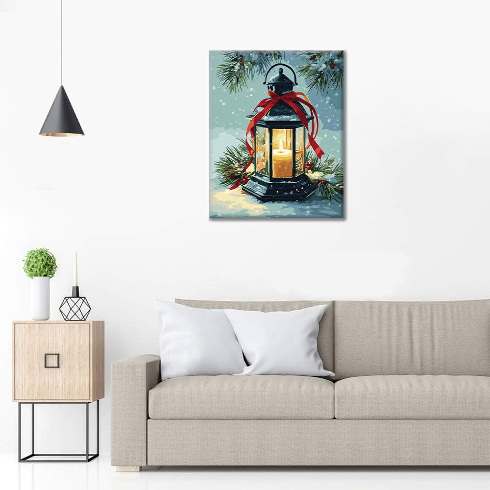 Jullykta - Måla efter siffror