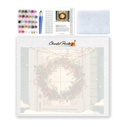 Julkrans - Måla efter siffror