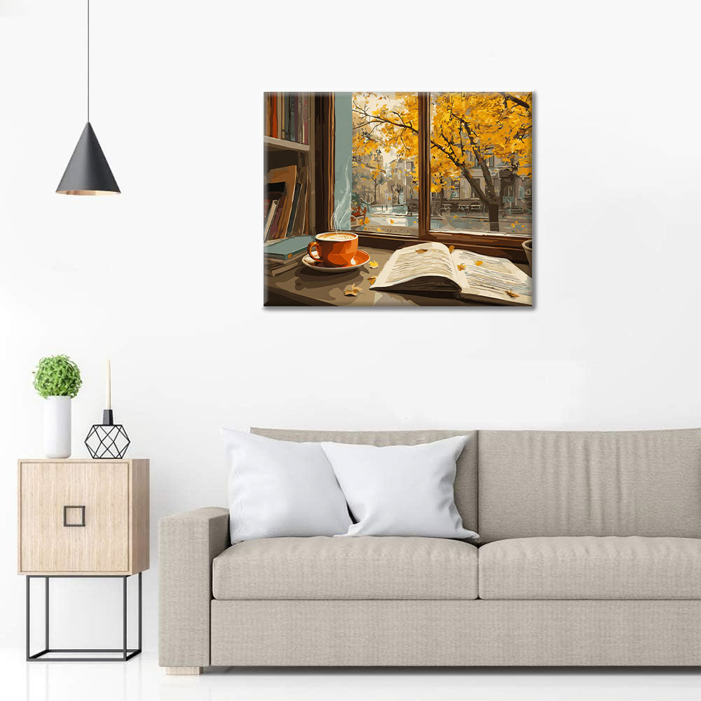 Mysig höstläsning - Måla efter siffror