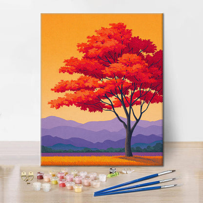 Höstflamma - Måla efter siffror