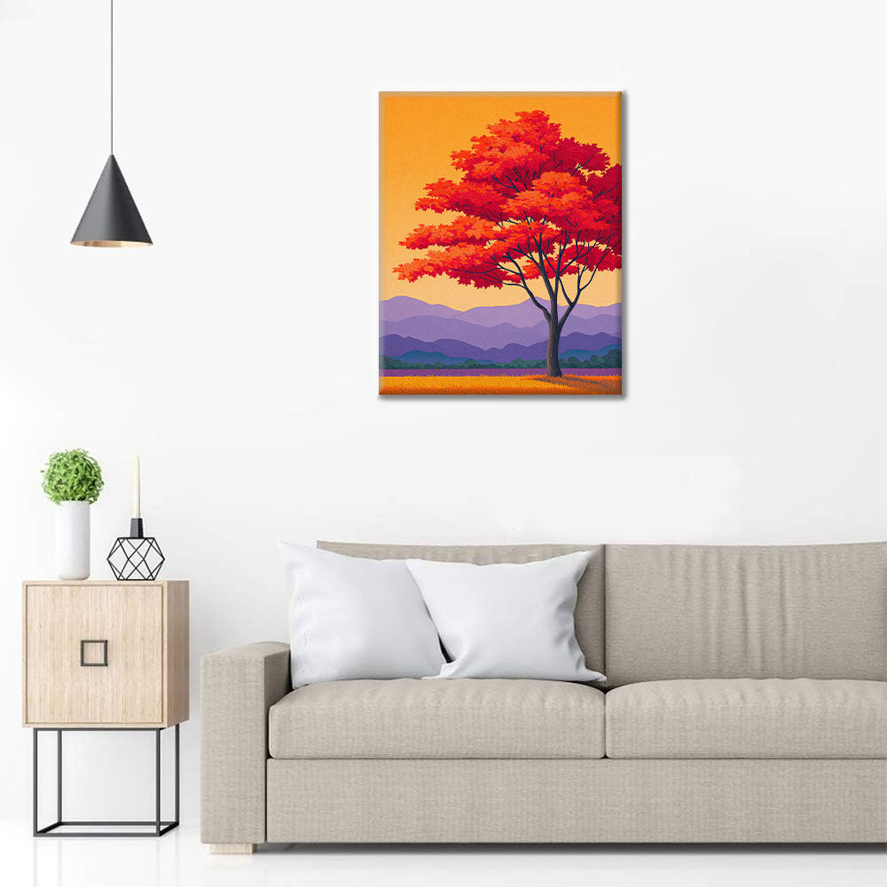 Höstflamma - Måla efter siffror