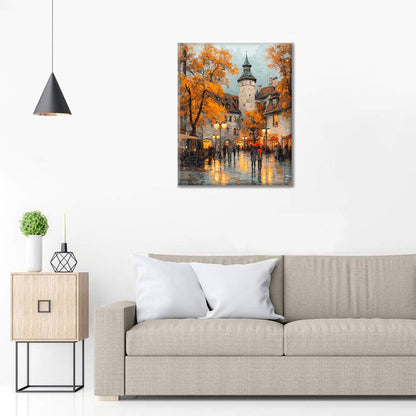 Lövrika kvadrater - Måla efter siffror