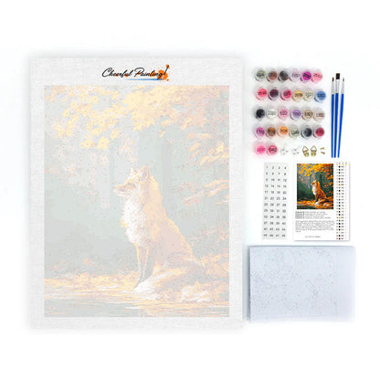 Lönnlöv och räv - Måla efter siffror