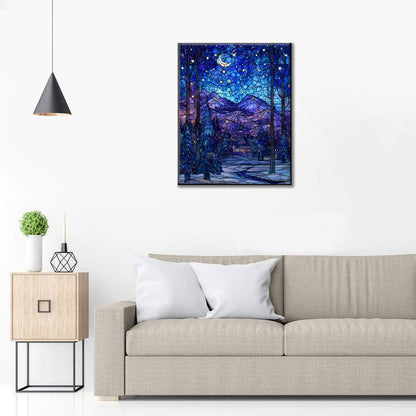 Mosaik Stjärnnatt - Måla efter siffror