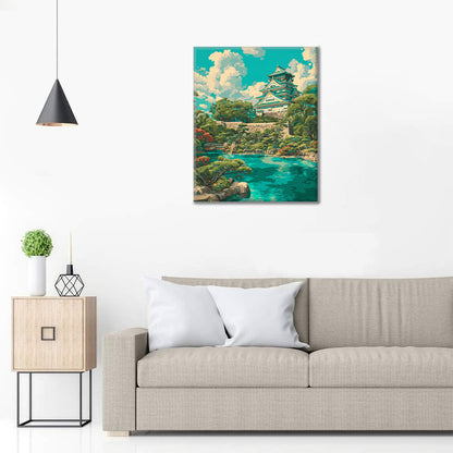 Osaka slott - Måla efter siffror