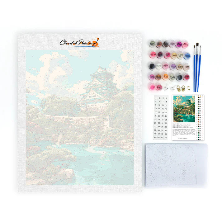 Osaka slott - Måla efter siffror