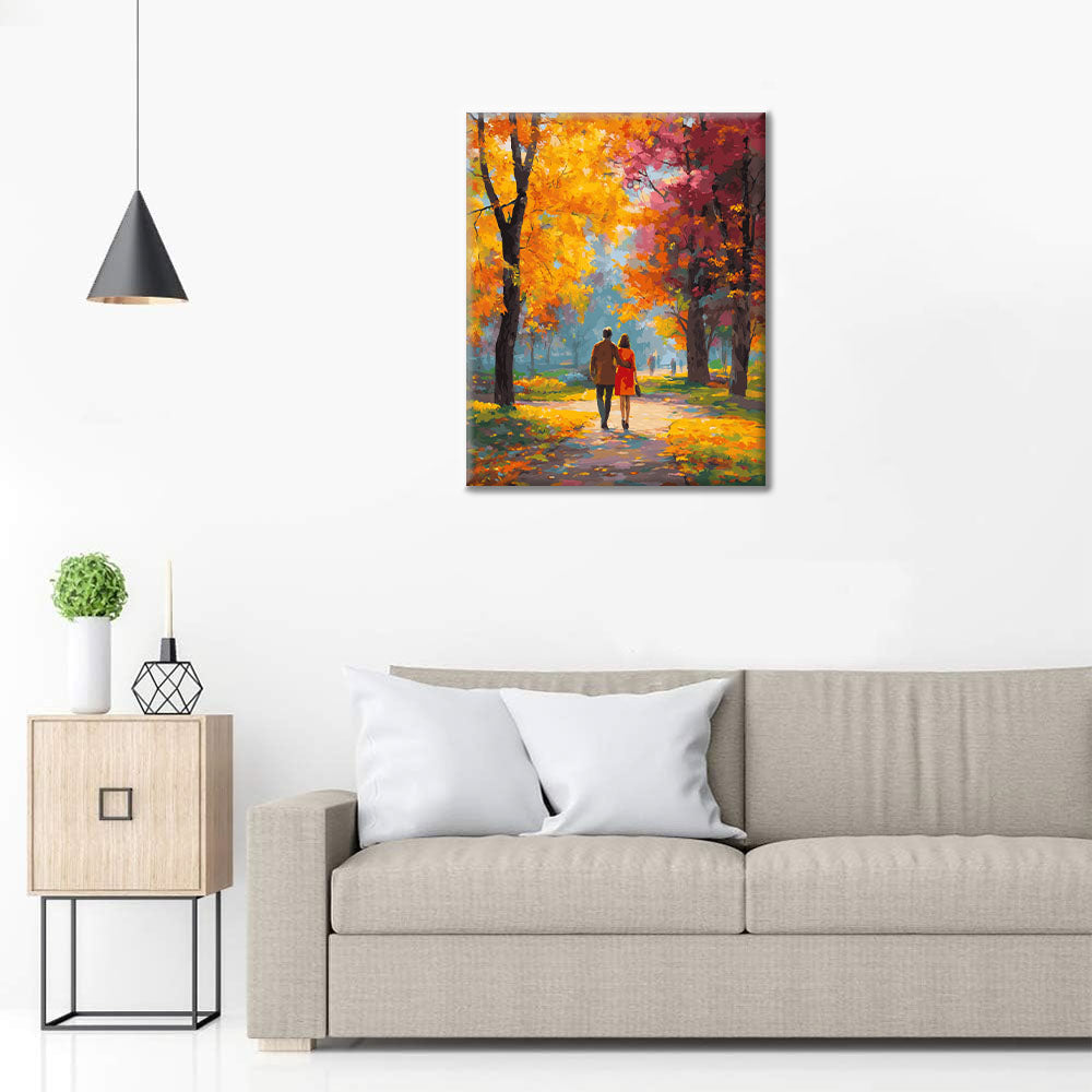 Romantisk höstdag - Måla efter siffror