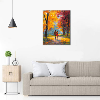 Romantisk höstdag - Måla efter siffror