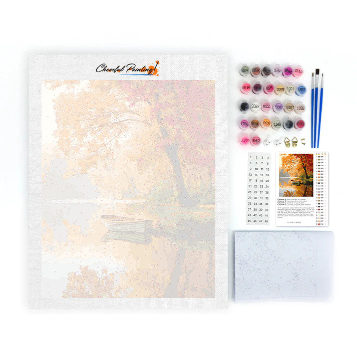 Lugn höstbåt - Måla efter siffror