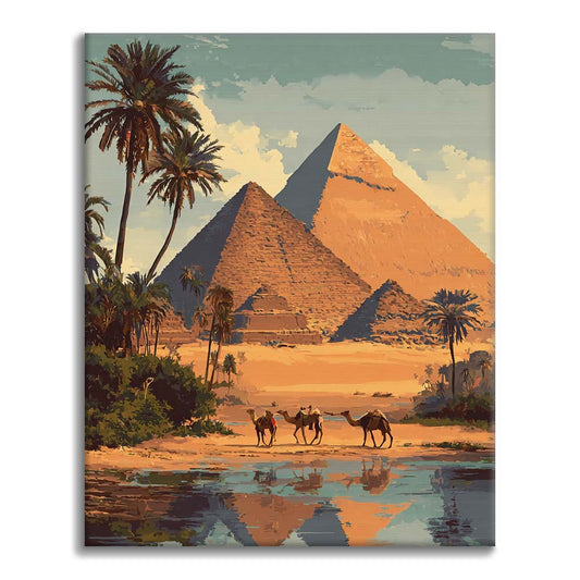 Pyramiderna i Giza - Måla efter siffror