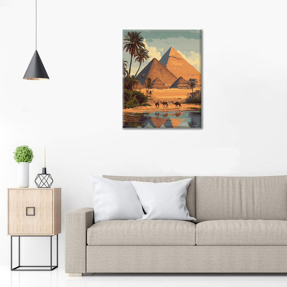 Pyramiderna i Giza - Måla efter siffror