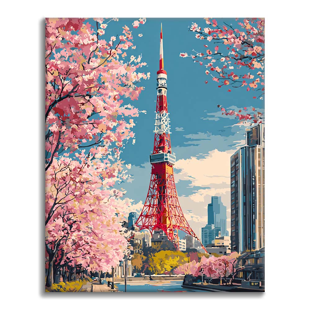 Tokyo Tower - Måla efter siffror
