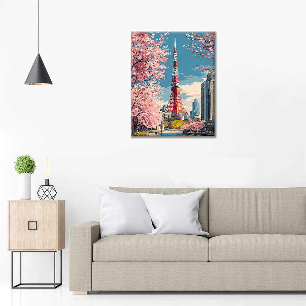 Tokyo Tower - Måla efter siffror