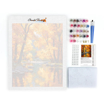 Höstens viskningar - Måla efter siffror