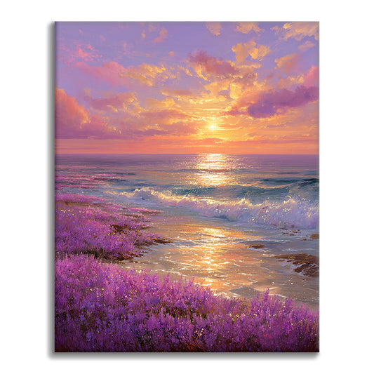 Blommande horisont - Måla efter siffror